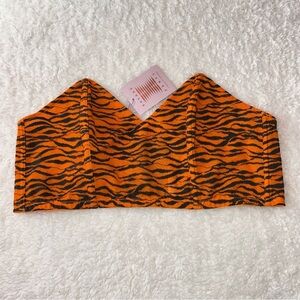 Savage X Fenty Orange Ginger Lace Bandeau Bralette 3X NWT